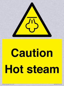 Caution Hot steam